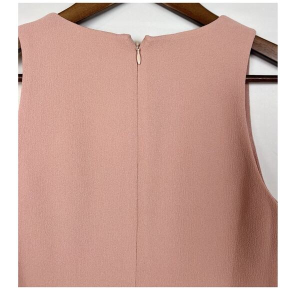Dress the Population Blush Pink Midi Dress S Sleeveless V Neck Fit Flare - Picture 10 of 11